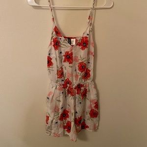 White floral romper size small